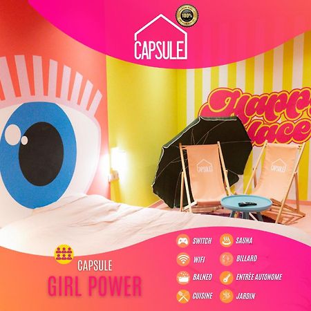 Capsule Girl Power Spa - Balneo - Sauna - Karaoke - Billard - 2 Chambres Шарлеруа Экстерьер фото